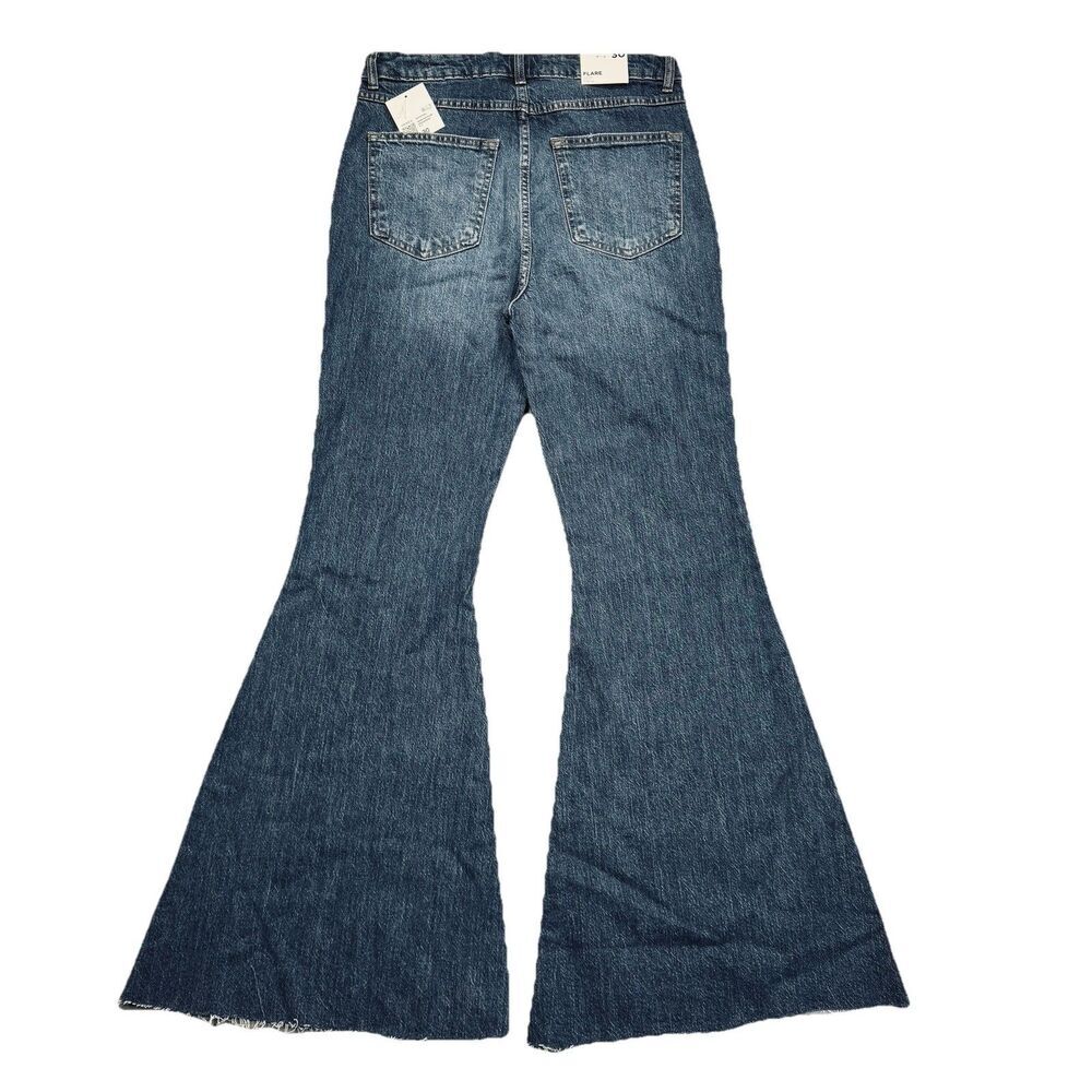 New Forever 21 Daisy Bell Flared Super High Waist Jeans 31 (31x32.5) Blue Womens - Picture 2 of 11